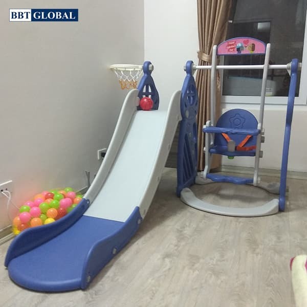Cầu trượt xích đu hình lâu đài BSL301