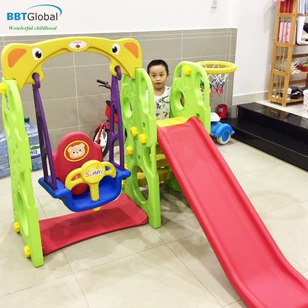 Cầu trượt xích đu Hàn Quốc 4 trong 1 CHD101