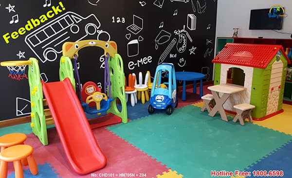 Cầu trượt xích đu Hàn Quốc 4 trong 1 CHD101