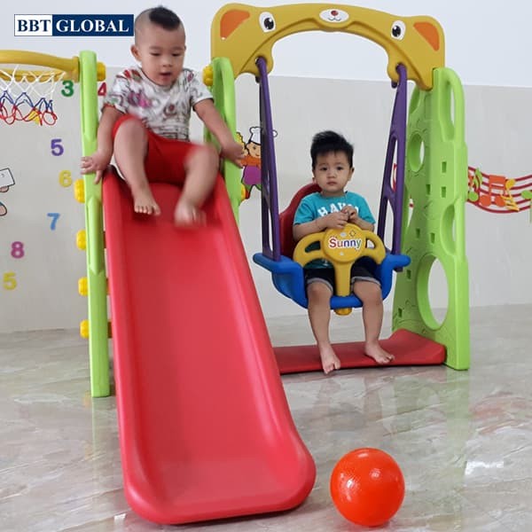 Cầu trượt xích đu Hàn Quốc 4 trong 1 CHD101