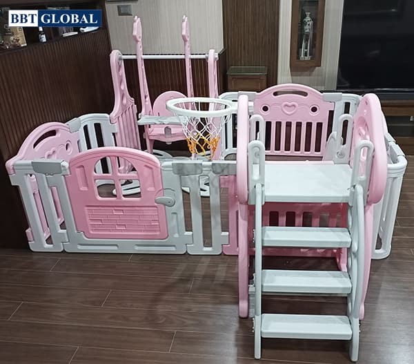 Quây cũi nhựa cho bé kèm xích đu BSL305