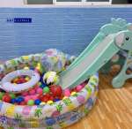 Cầu trượt cho bé máng dài hình chú hươu BSL302