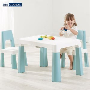 Bàn ghế style Hàn Quốc BBT GLOBAL cao cấp mầu xanh BB100-X