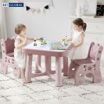 Bàn ghế style Hàn Quốc BBT GLOBAL cao cấp màu hồng BB101-H