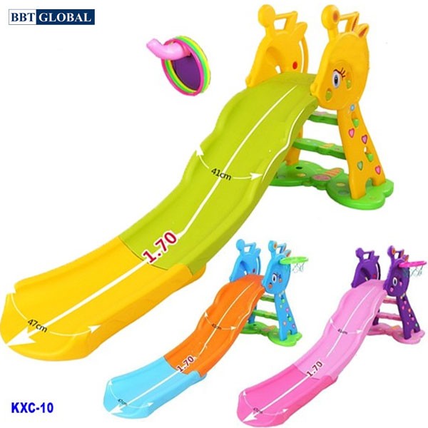 Cầu trượt chú hươu máng dài cho bé KXC-10