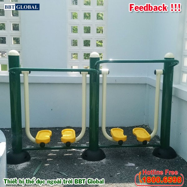 Dự án lắp đặt thiết bị thể dục ngoài trời tại Giồng Trôm, Bến Tre | Dụng cụ tập đi bộ trên không 2 nấc độ cao