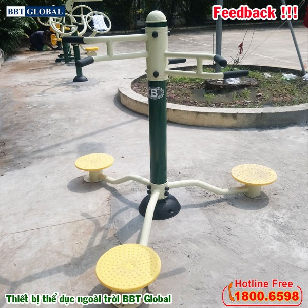 Dự án lắp đặt thiết bị thể dục ngoài trời tại Giồng Trôm, Bến Tre | Thiết bị tập xoay eo đứng