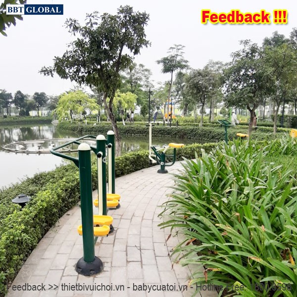 Dự án lắp đặt máy tập thể dục công viên tại Hoài Đức, Hà Nội | Máy tập đi bộ trên không đôi