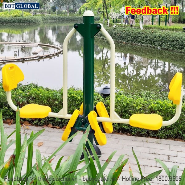 Dự án lắp đặt máy tập thể dục công viên tại Hoài Đức, Hà Nội | Dụng cụ tập đẩy chân đôi