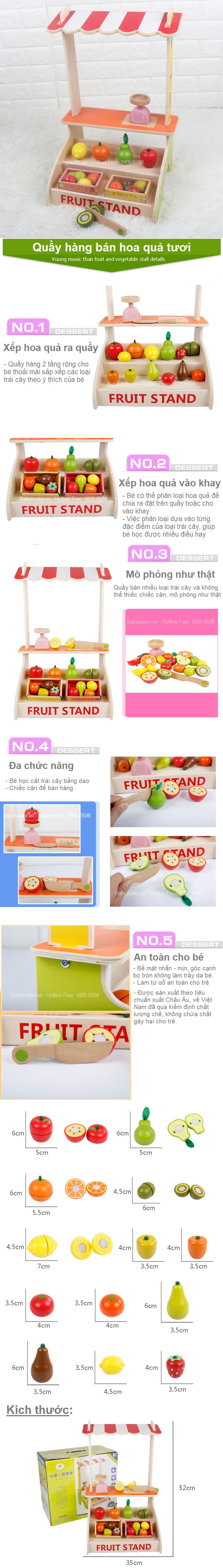 Đồ chơi quầy bán trái cây cho bé MSN15023