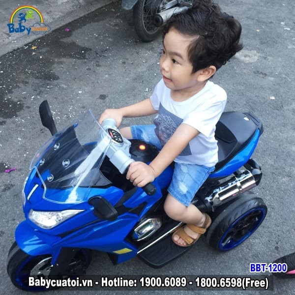 Xe máy điện trẻ em phân khối lớn 3 bánh BBT-1200