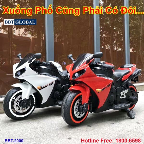 Xe máy điện trẻ em phân khối lớn dáng DUCATI R1 BBT-2000