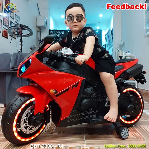 Xe máy điện trẻ em phân khối lớn dáng DUCATI R1 BBT-2000