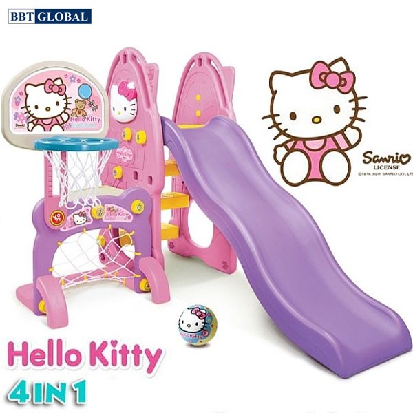 Cầu trượt Hàn Quốc cho bé Hello Kitty 4 trong 1 Y1119
