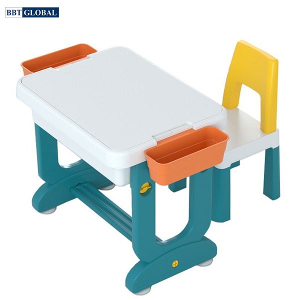 Bộ bàn chơi LEGO đa năng 1 ghế cho bé màu xanh BB104