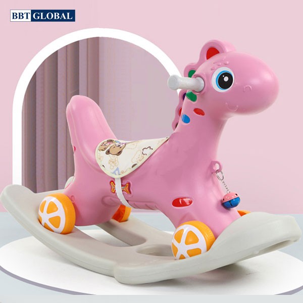 Ngựa bập bênh kết hợp chòi chân kiểu mới RK-524M