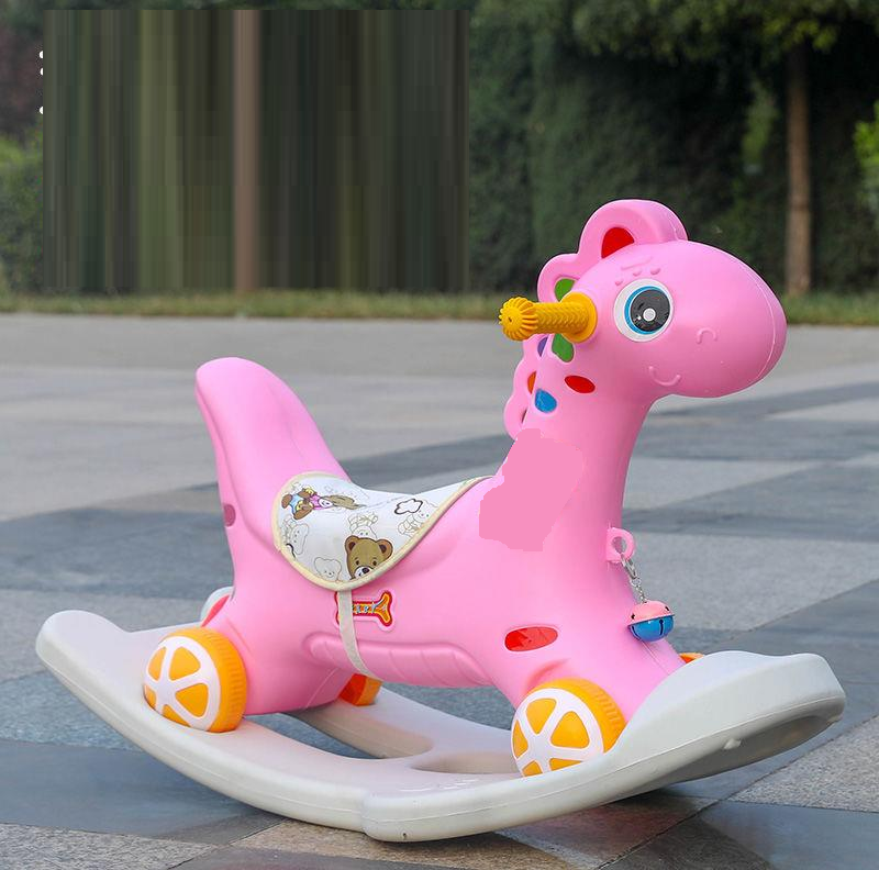 Ngựa bập bênh kết hợp chòi chân kiểu mới RK-524M