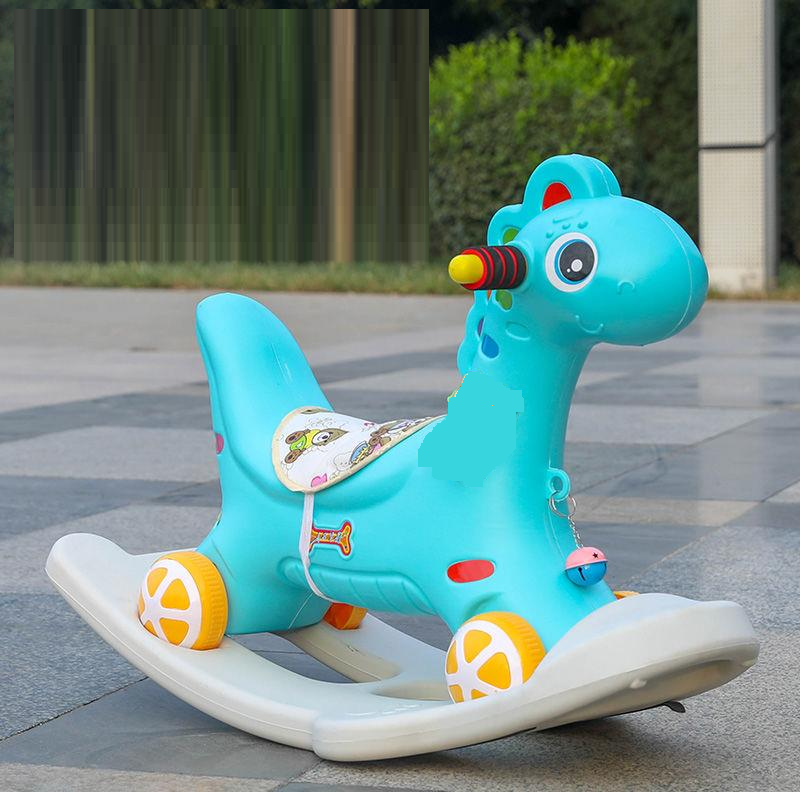 Ngựa bập bênh kết hợp chòi chân kiểu mới RK-524M