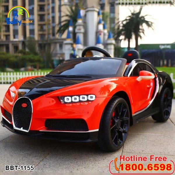 Xe ô tô điện trẻ em Bugatti Chiron | Màu đỏ