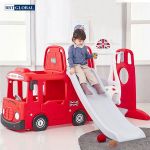 Cầu trượt bể bóng Hàn Quốc xe Bus London 3 trong 1 Y2011