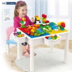 Bộ bàn chơi LEGO đa năng 1 ghế kèm bộ xếp hình 60 chi tiết cỡ lớn 188T-3