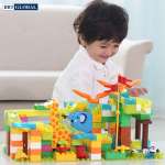 Đồ chơi xếp hình cho bé vườn bách thú thả bóng 168 chi tiết 8803C