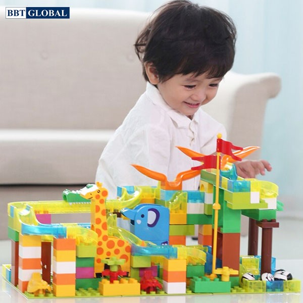 Đồ chơi xếp hình cho bé vườn bách thú thả bóng 168 chi tiết 8803C