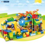 Đồ chơi xếp hình cho bé vườn bách thú thả bóng 168 chi tiết 8803C