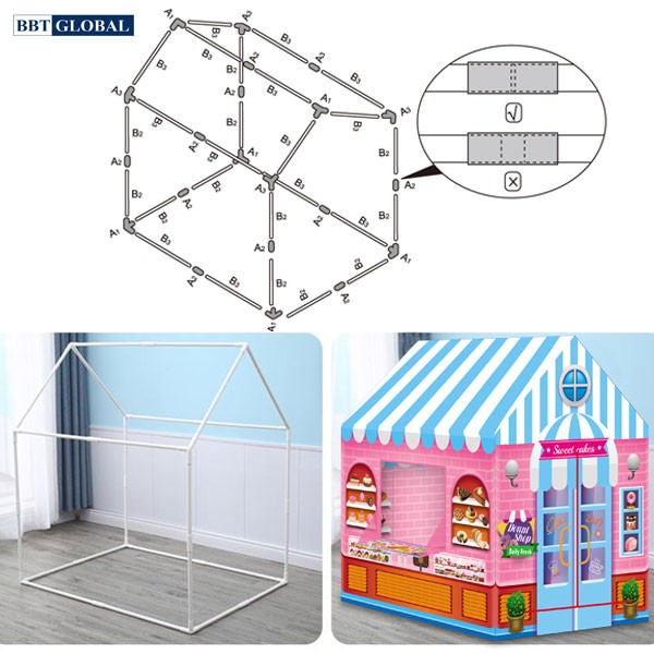 Nhà bóng trẻ em tiệm bánh ngọt mẫu mới 995-7070A