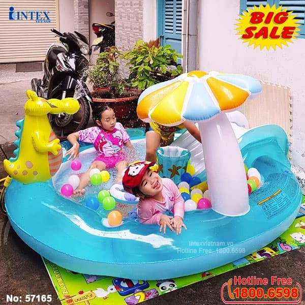 Bể bơi intex | Bể bơi phao cầu trượt