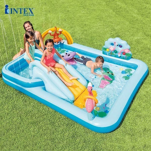 Bể bơi phao cầu trượt Intex 57161