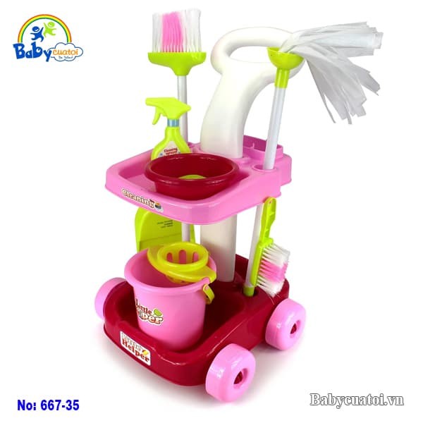 Bộ đồ chơi xe đẩy dọn dẹp 667-35