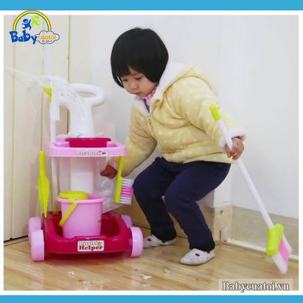 Bộ đồ chơi dọn dẹp xe đẩy 667-35