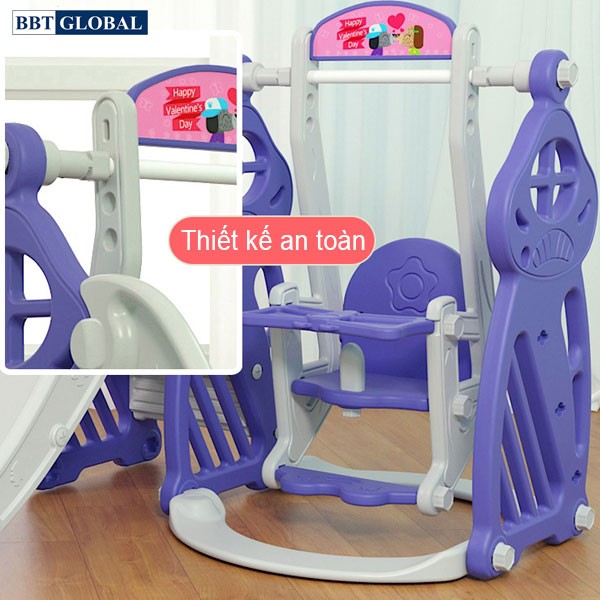 Cầu trượt xích đu hình lâu đài BSL301