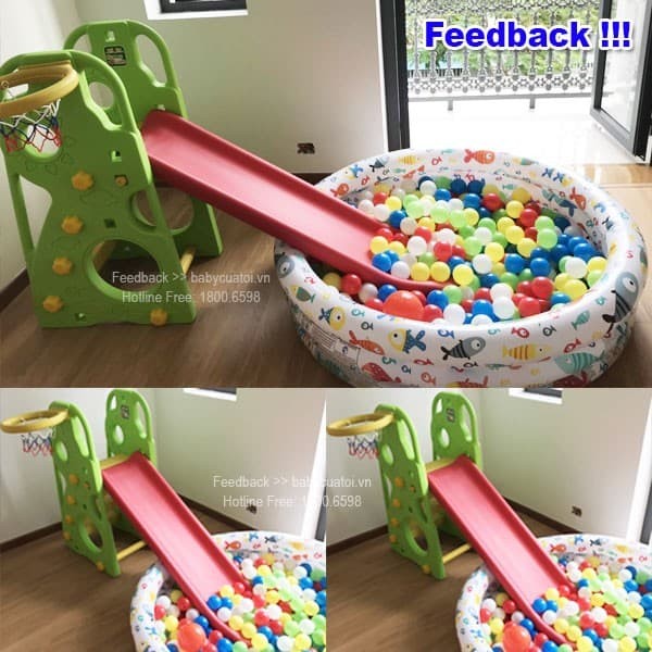 Cầu trượt Hàn Quốc có ném bóng rổ CHD100
