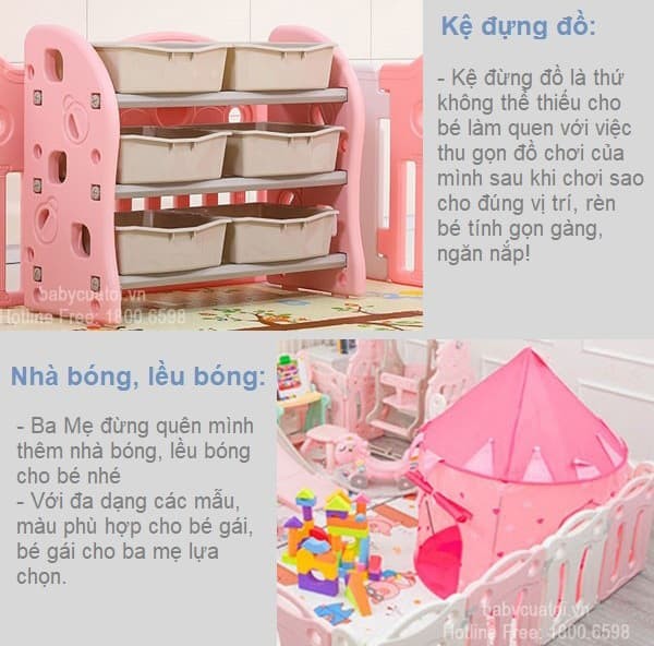 Combo quây bóng cầu trượt xích đu cho bé BSL303