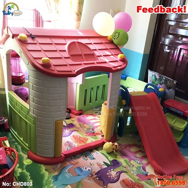 Nhà chơi cầu trượt bể bóng Hàn Quốc đa năng cho bé CHD803