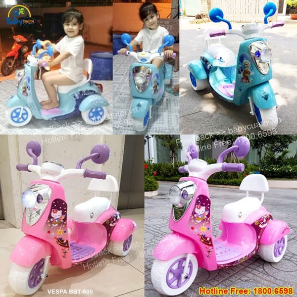 Xe máy điện trẻ em Công chúa Elsa BBT-600