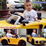 Ô tô điện trẻ em bản quyền AUDI R8 cao cấp màu vàng Audi R8-V
