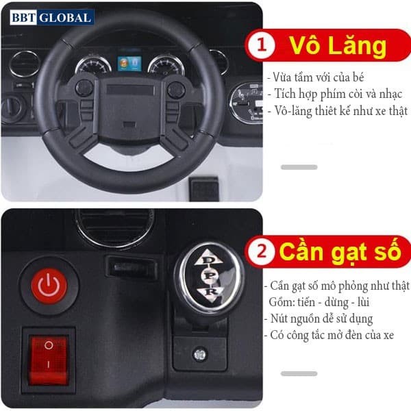 Ô tô điện trẻ em kiểu dáng Land Rover siêu Hot BBT-8989