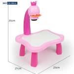 Bộ đèn bàn máy chiếu học vẽ thông minh size to cho bé YM6776
