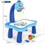 Bộ đèn bàn máy chiếu học vẽ thông minh size to cho bé YM6886