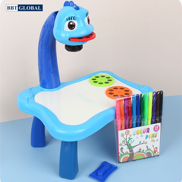 Bộ đèn bàn máy chiếu học vẽ thông minh size to cho bé YM6886