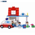 Đồ chơi xếp hình bệnh viện và xe cấp cứu 5173