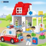 Đồ chơi xếp hình bệnh viện và xe cấp cứu 5173