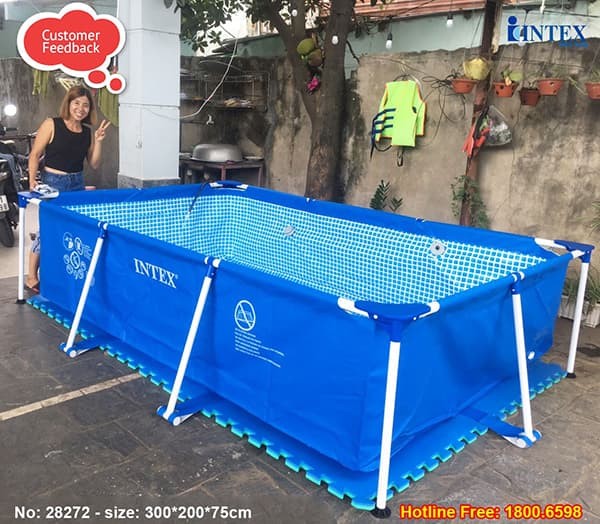 Bể bơi di động khung kim loại 3m*2m INTEX 28272