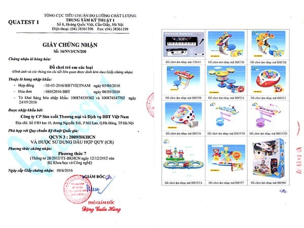 Chứng nhận chất lượng