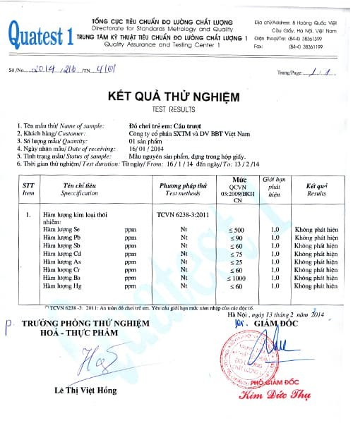 Chứng nhận chất lượng