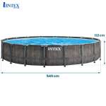 Bể bơi khung kim loại chịu lực tròn 5m49x1m22 mẫu mới INTEX 26744