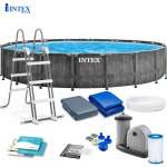 Bể bơi khung kim loại chịu lực tròn 5m49x1m22 mẫu mới INTEX 26744